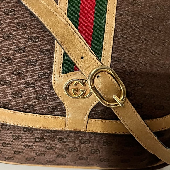 Gucci Microguccisima Sherryline Authentic GG Canvas and leather Crossbody Bag - Picture 5 of 16